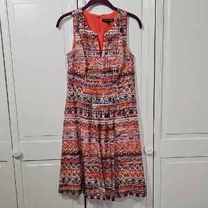 Vibrant Multicolor Sleeveless Midi Dress